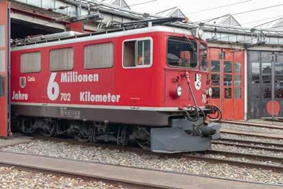 hoofdwerkplaats van Rhätische Bahn in Landquart.