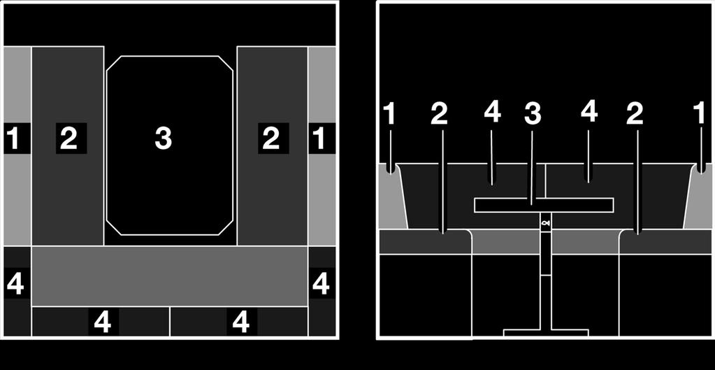 7 Wonen 7.13.6 Ronde zitgroep 1 Rugkussen 2 Zitkussen 3 Tafel 4 Rugkussen Afb.