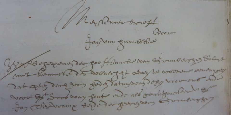 Bijlage 9: meiseniersbrief Jan Van Humbeeck, 1 februari 1649