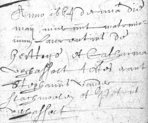 Bijlage 1: Van der Linden Generatie 1 28 I. ELISABETH VAN DER LINDEN, meisenier 21 juni 1623 29, Londerzeel, 15 okt. 1669, dv. Jan en Cathelijne Verbelen 30, tr.