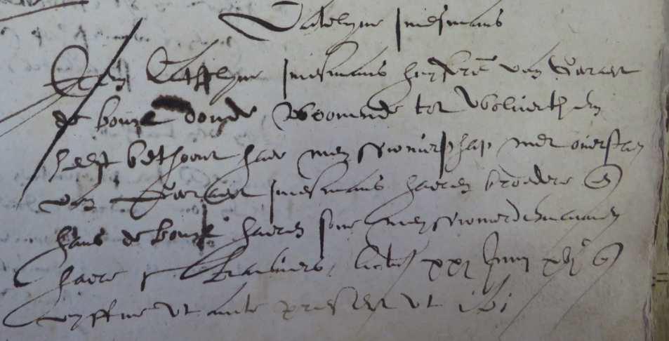 Bijlage 6: meiseniersbrief Kathelijne Van der Smissen, 21 juni 1605 Meiseniersbrief van Kathelijne Van der Smissen, e.