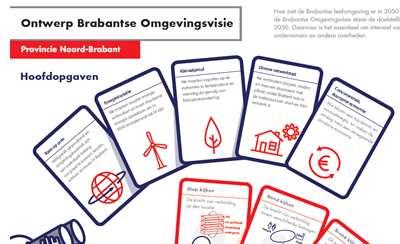 Omgevingsvisie: voorbeeld Noord-Brabant Provincie Noord Brabant: Eén basisopgave en vier hoofdopgaven Basisopgave: werken aan veiligheid, gezondheid en omgevingskwaliteit