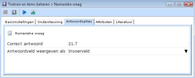 Numerieke vraag U gebruikt dit type vraag om studenten het antwoord op cijfermatige opgaven te laten invoeren.