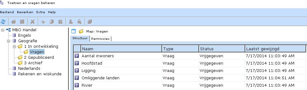 12. Test uw vraag door in de taakbalk op het afspeelicoon te klikken. De vraag wordt afgespeeld in de vraagviewer. 13.