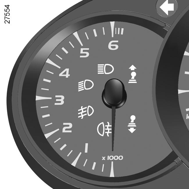 INSTRUMENTENPANEEL: displays en meters (1/2) De aanwezigheid en werking van de displays en meters ZIJN AFHANKELIJK VAN DE UITRUSTING EN HET LAND.