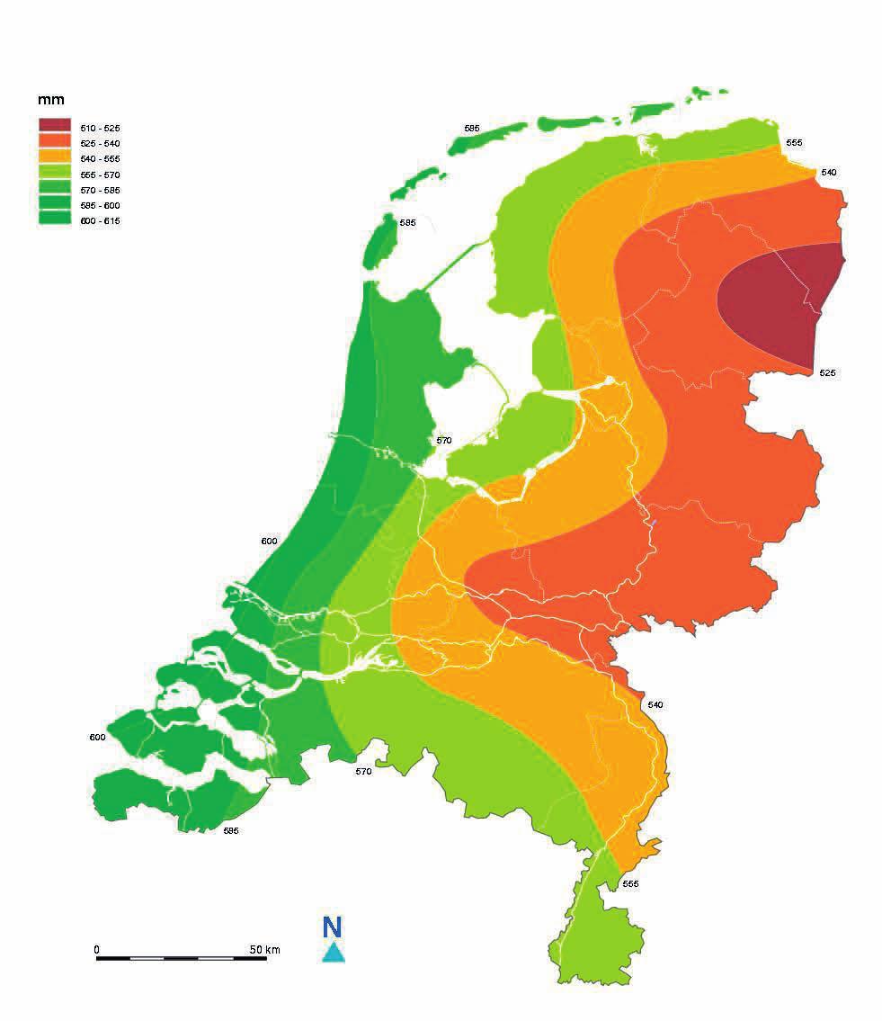 Validatie NHI voor Zuiderzeeland december, 21 berekend uit de potentiële transpiratie gecorrigeerd met een bodemvochtcorrectiefactor volgens het concept van Feddes: potentieel binnen grenzen en