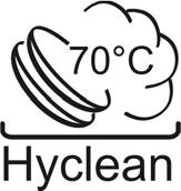 HYCLEAN Verhoogt de temperatuur van de laatste hete spoelbeurt tot 70 C om een verdere vermindering van het aantal bacteriën te garanderen.