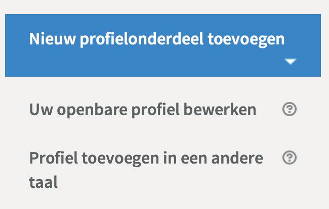 Openbaar profiel (URL) In vorige versies van LinkedIn vond je in de Introductie (Header) de Persoonlijke URL.