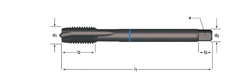 E384 E384 MF Machine Tap Spiral Point Blue Shark MF Maschinen-Gewindebohrer, gerade genutet mit Schälanschnitt, Blauring Shark MF Machinetappen, rechte spaangroeven, Blue Shark MF Tarauds machine