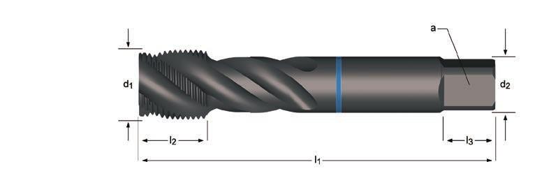 E382 E382 G(BSP) Machine Tap Spiral Flute 40º Blue Shark G(BSP) Maschinen-Gewindebohrer, rechtsgedrallte Nuten 40º, Blauring Shark G(BSP) Machinetappen, spiraalgroeven 40º, Blue Shark G(BSP) Tarauds