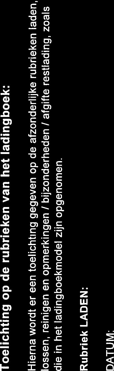 Indien er op een dag meer partijen worden geladen geef dan per partij het tijdstip aan. Vul bier de plaats van vestiging van de laadinstallatie in. Vul hier de naam van de Iaadinstallatie in.