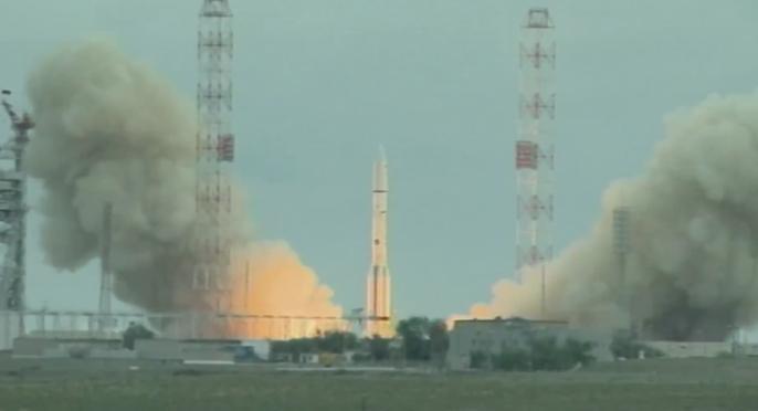 De New Shepard raket van het bedrijf Blue Origin De raket vertrok vanaf een lanceerbasis in het westen van Texas.