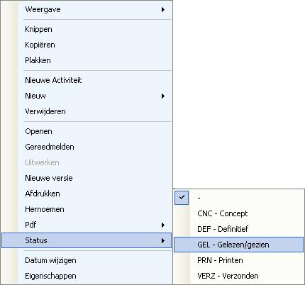 1.8.11. Datum van een activiteit wijzigen Indien u ingekomen/gescande stukken, ontvangen e-mailberichten etc.