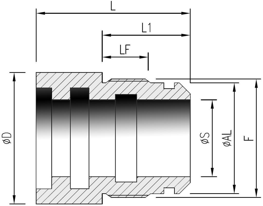 Cilinderkop dichtingen buiten de buis type CGR Materiaal: Gietijzer UNI 5007-G25 Piekdruk:Maximaal 250 bar Bestelnummer