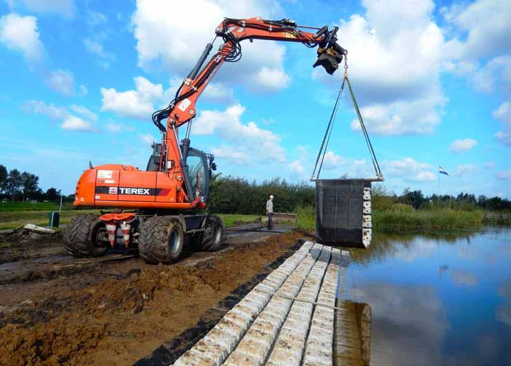 Taudbekedingen onder bruggen en viaducten. Bescherming stortebed bij stuwconstructies. Bekeding van heingbanen.