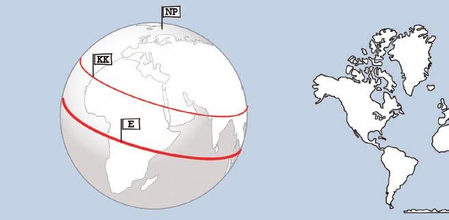 1 Globe of kaart 1. Hieronder zie je twee afbeeldingen van de aarde.