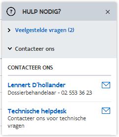 5 Vragen VRAGEN OVER DE TOEGANG TOT HET E-LOKET Met uw vragen over de toegang tot het e-loket en het gebruikers- en toegangsbeheer kunt u terecht bij het federale contactcenter van ehealth: -