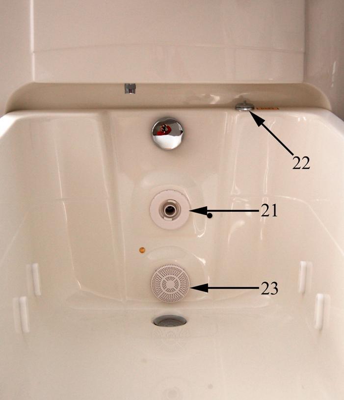 Instructies voor de bediening van de whirlpool Whirlpool bediening Het whirlpool systeem geeft u de mogelijkheid de water- en de luchtstroom richting te regelen.