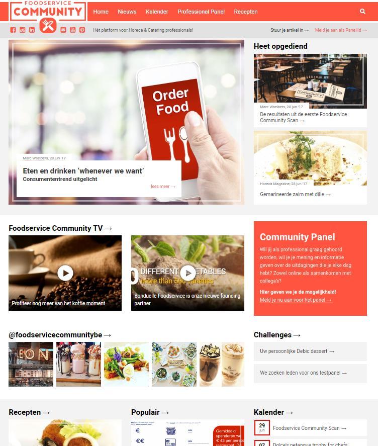 Het platform voor professionals in foodservice www.foodservicecommunity.