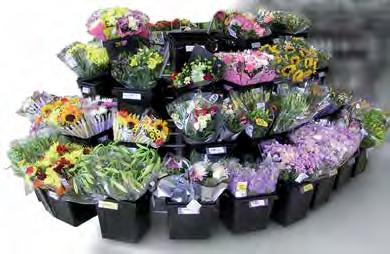Retail Ready : De bloemen kunnen direct uit de container worden verkocht zonder ze