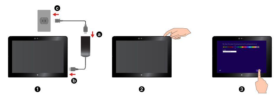 Hoofdstuk 2. Aan de slag Leer de basis om met uw ThinkPad-tablet aan de slag te gaan.