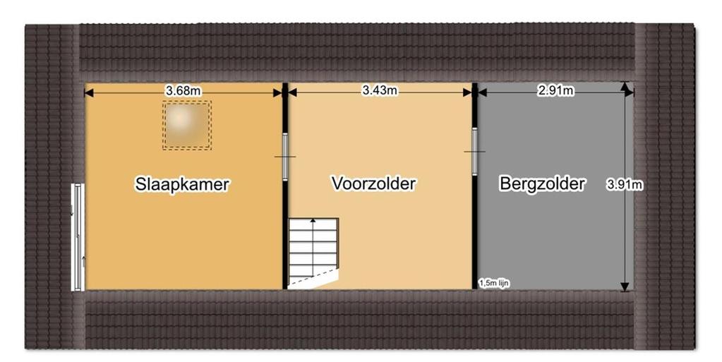 Plattegrond tweede verdieping De tekening is met zorg