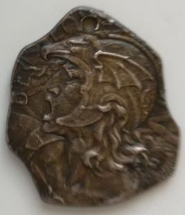 numismatica- 28 WO I, 2 bronzen penningen (1) DUBBELTJE BELGE