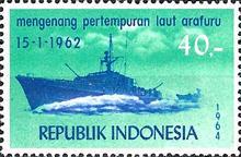 Indonesische motortorpedoboot. Op 15 januari 1962 kwam het tot een eerste gewapend treffen, de Slag bij Vlakke Hoek.