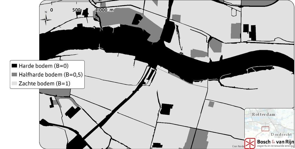 Akoestisch onderzoek t.b.v. MER en vergunningen Het geluidsniveau bij omliggende woningen is berekend met een rekenmodel waarin de windturbines als puntbronnen zijn opgenomen.