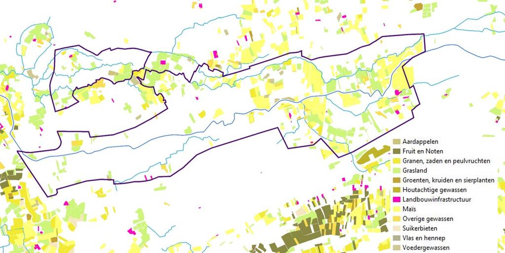 In de Laakvallei en de Demervallei tussen Aarschot en Werchter geven 57 aangifteplichtige gebruikers 242 ha aan in de landbouwaangifte. Er zijn 6 landbouwbedrijfszetels gevestigd.