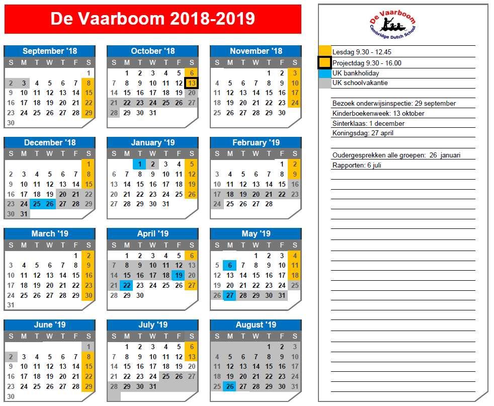 Bijlage 2: Schoolkalender De Vaarboom 2018-2019 Bijlage 3: Artikel 13 van de Wet op het Primair Onderwijs Hieronder volgt de tekst van artikel 13 van de Wet op het Primair Onderwijs, zoals geldig