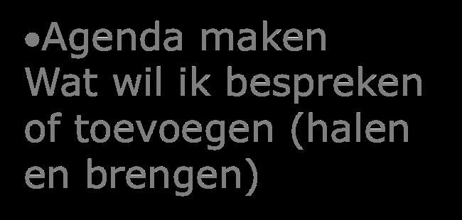 Prioriteiten stellen Agenda maken