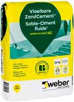 Weber Vloeibare ZandCement weberscreed VZC Toepassing De makkelijke en snelle variant op traditionele zandcement.