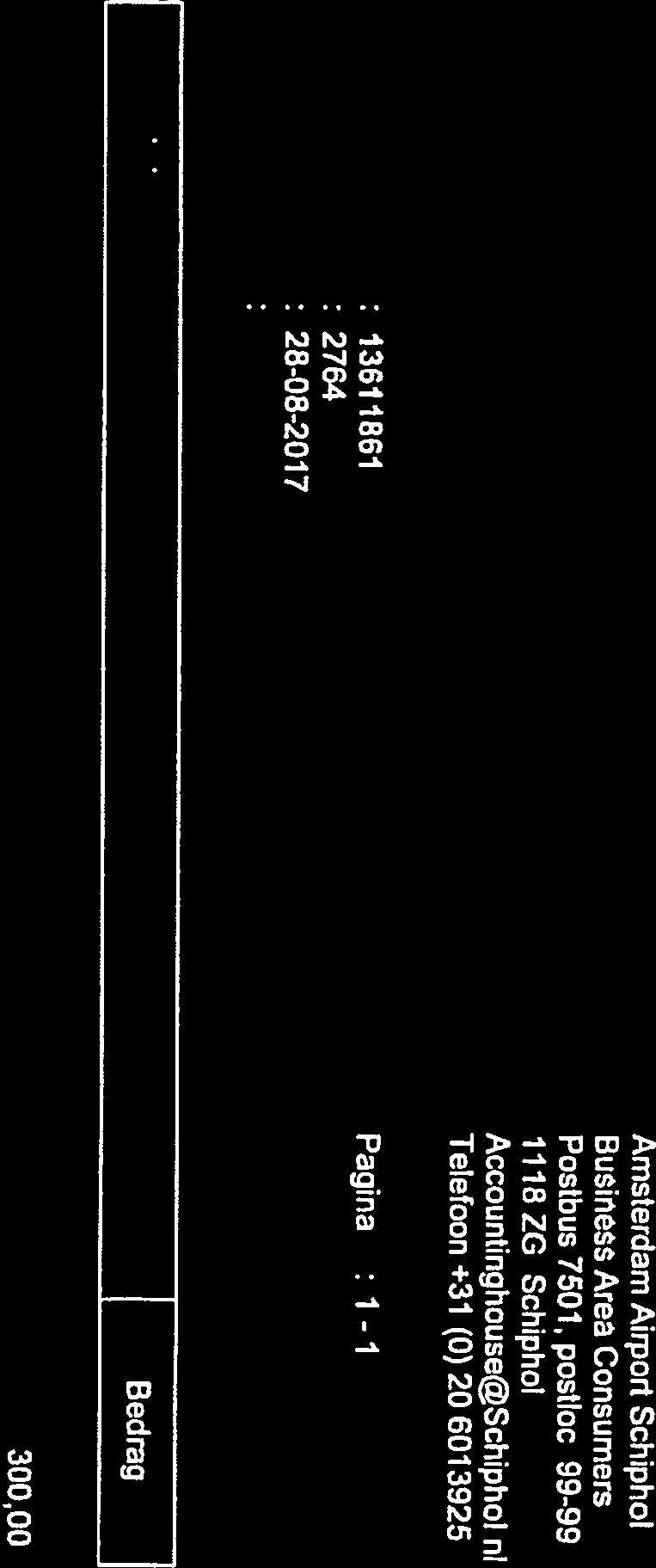 Pagina :1-1 Omschrijving Bedrag VIP Service ZE. prs_afndpbw_z dr. R.H.A.