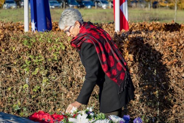 We hebben ons Brunssum War Cemetery vertegenwoordigd tijdens de jaarlijkse herdenking bij het Lancastermonument.