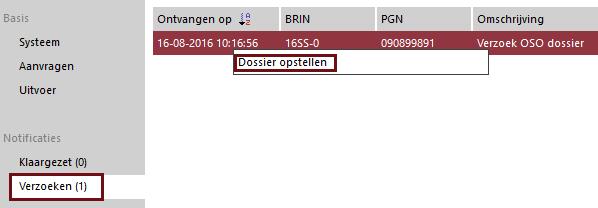 bepaalde leerling te verstrekken. 5.7.1 Klaargezet a) Klik op de tab Klaargezet om de notificatie rechts te kunnen zien. Klik er met de rechter muisknop op en kies voor Opnieuw aanvragen.