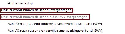 Brin verplicht in te vullen. e) Voer dan de school van bestemming in.
