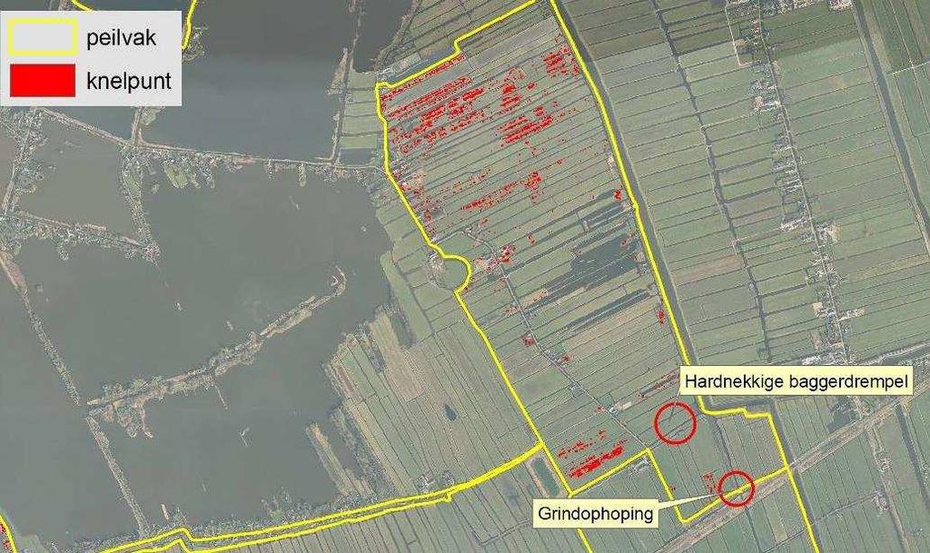 Figuur 5-6: Knelpunten wateroverlast Conclusie: In polder Stein - Oukoop zijn na vaststelling van het bestemmingsplan voor polder Oukoop (WW-39B) geen knelpunten ten aanzien van wateroverlast.