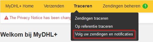 ProView activeren in MyDHL+ In MyDHL+ is het mogelijk om van uw zendingen, die op uw accountnummer zijn aangemaakt, de status te zien.