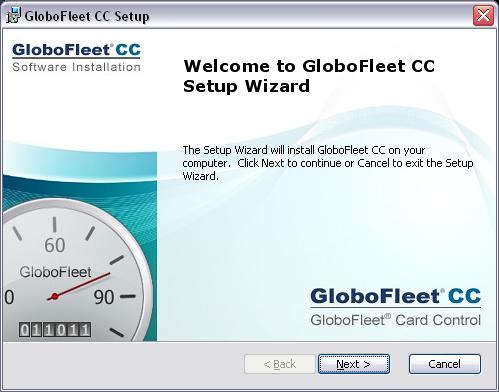 Installatie CardControl Leg de GloboFleet CC CD-ROM in uw DVDof CD-ROM.