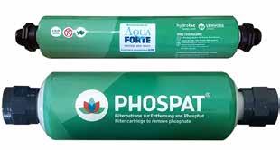 PHOSPAT Fosfaat is één van de belangrijkste oorzaken van (draad)algen in vijvers. De Phospat is een filterpatroon waarmee u fosfaat, de voedingsstof voor algen, uit uw vijver verwijdert.