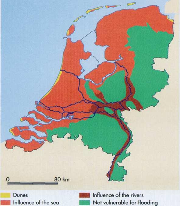 Nederland beschermd door dijken /