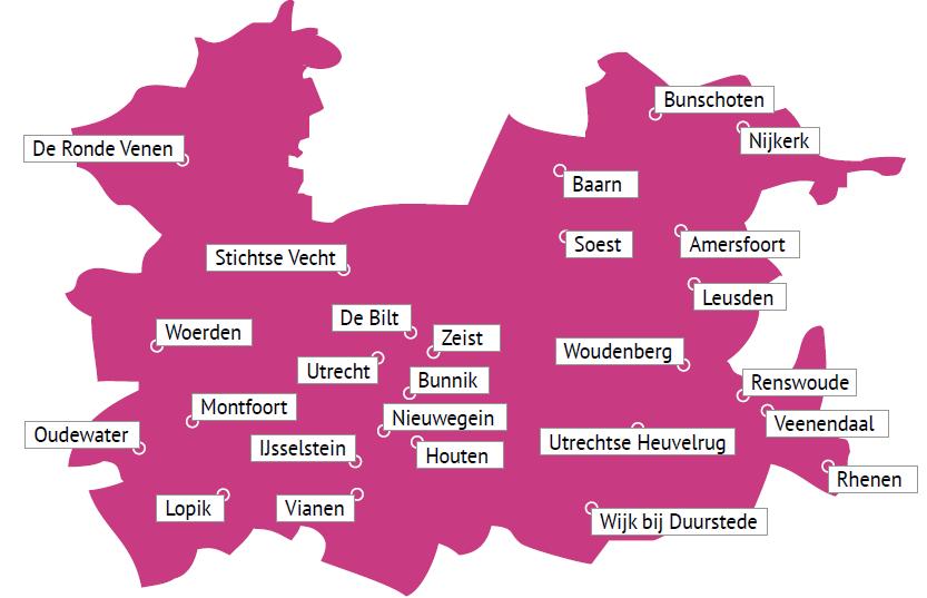 3. Regioanalyse regio Utrecht Wat is kenmerkend voor de zorgkantoorregio Utrecht in het algemeen? De zorgkantoorregio Utrecht betreft de gehele provincie Utrecht én de gemeente Nijkerk.