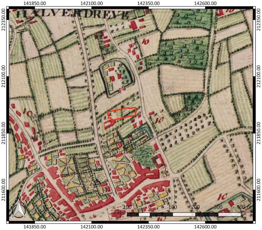 16 Beveren Beukenhoflaan 2.4.2 Historische beschrijving van het onderzochte gebied De dorpskern van Beveren is ontstaan rond een dries, ter hoogte van het marktplein.