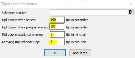 12. Wedstrijddocumenten klaarmaken Vergewis je ervan dat alle inschrijvingen werden ingegeven alvorens je verder gaat. Klik op Wijzigen Startlijst ber.