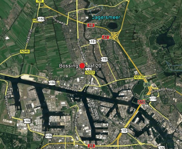 Ligging plangebied in Zaandam (bron ondergrond: Google