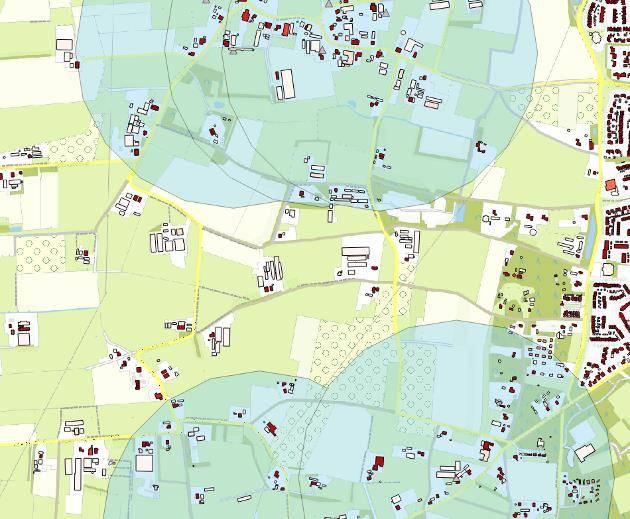 voor routes langs donkere elementen. Door de planrealisatie wijzigt de situatie wat dat betreft nauwelijks t.o.v. van de bestaande situatie.