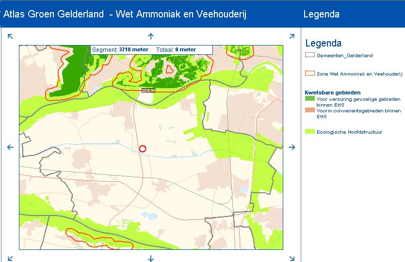 Zeer kwetsbare gebieden Ligging bedrijf ten opzichte van de zeer kwetsbare gebieden in de provincie Gelderland Op onderstaande kaart zijn de kwetsbare gebieden ten opzichte van de locatie te zien.