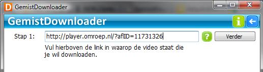 Installeer het programma op uw computer. 3. Ga naar http://www.uitzendinggemist.