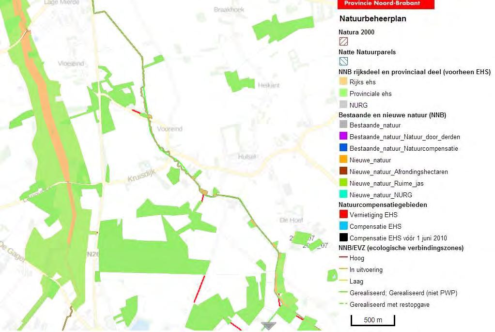 documentkenmerk: 1707/027/EB-03d, versie 1 Figuur 3. Kaart natuurbeheerplan provincie Noord-Brabant. Het plangebied en directe omgeving is omcirkeld.